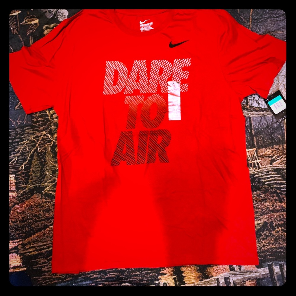 Nike “ Dare to Air “ men’s dri fit tee/ Red
